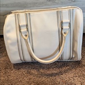 Express white zipper purse